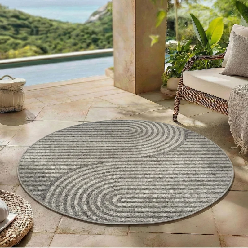 Carpettex Outdoor Teppich Beige Wetterfest UV-beständig Skandi Boho