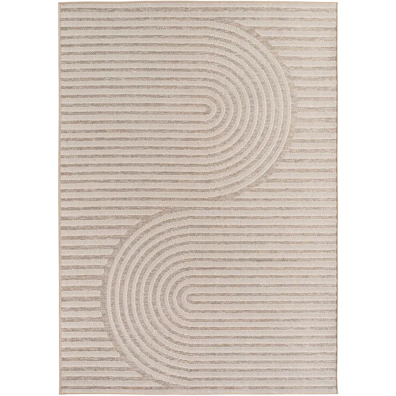 Carpettex Outdoor Teppich Beige Wetterfest UV-beständig Skandi Boho