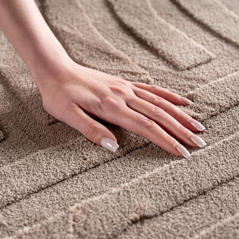 Carpettex Boho Kurzflor Teppich 3D Effekt Waschbar Skandi Weich