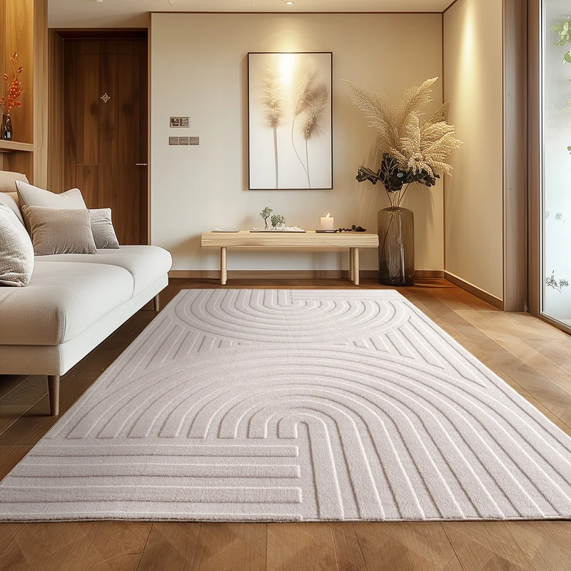Carpettex Boho Kurzflor Teppich 3D Effekt Waschbar Skandi Weich