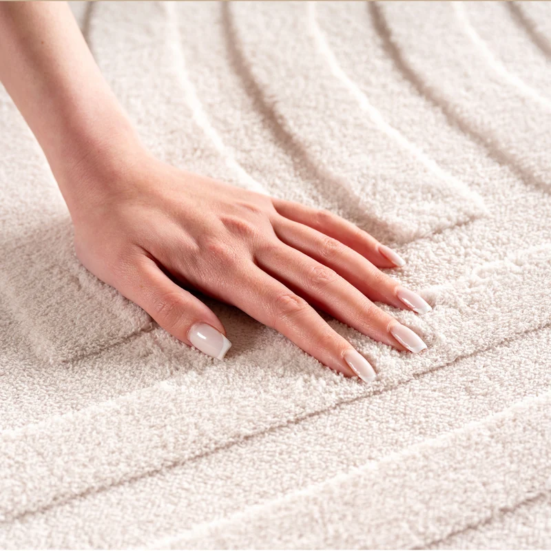 Carpettex Boho Kurzflor Teppich 3D Effekt Waschbar Skandi Weich