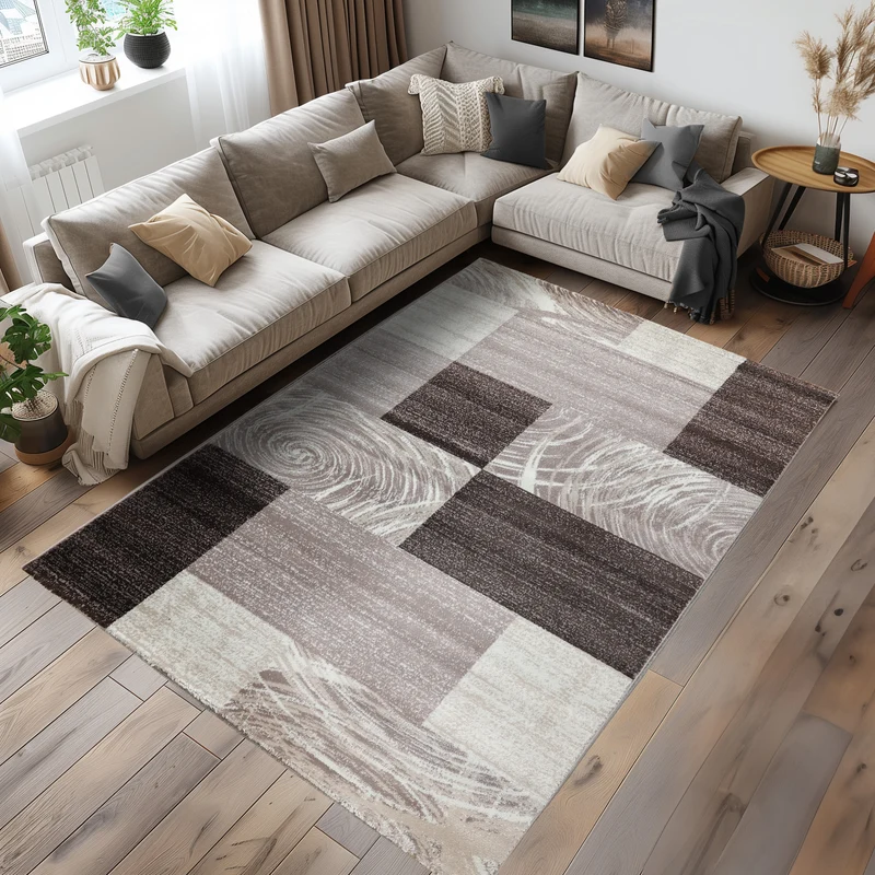 Carpettex Kurzflor Teppich Waschbar Extra Weich Modern