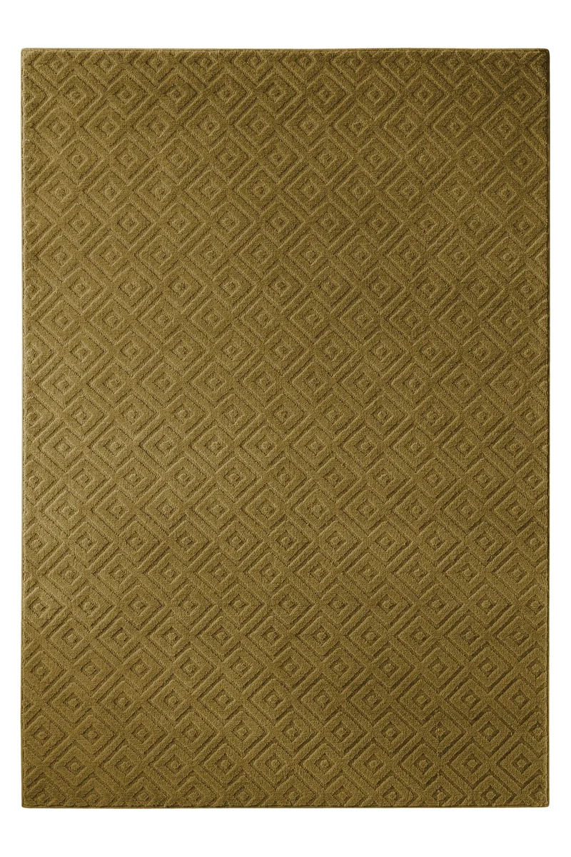 Kurzflor Teppich aus Schurwolle Blass Grün "Castello TWO" WECONhome