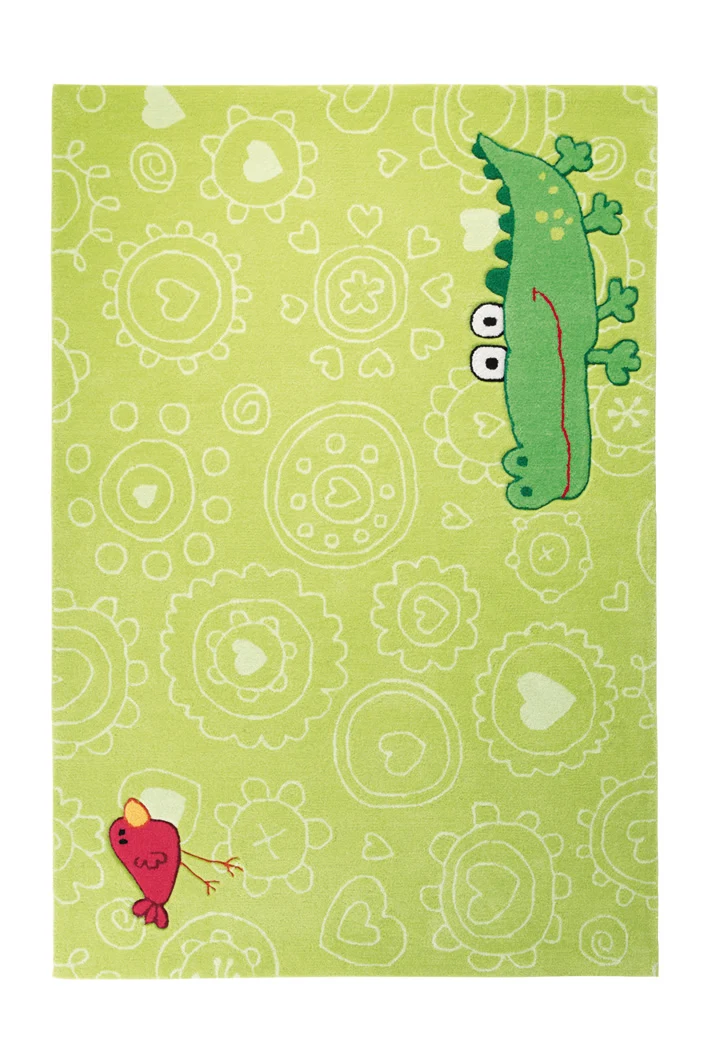 Sigikid Kinderteppich 120x180 cm Grün "Crocodile"