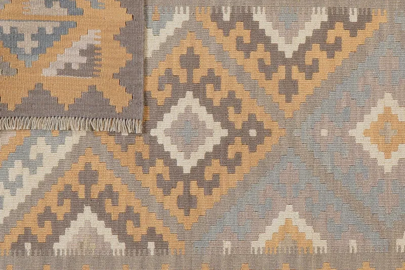 Kelim Gashgai · Handgewebt – Grau, 181x120 cm