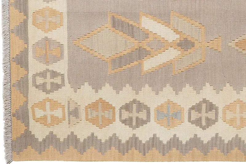 Kelim Gashgai · Handgewebt – Grau, 173x124 cm