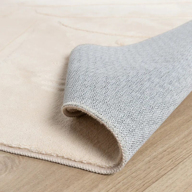 Kinderteppich Waschbar - Coco Blatt Beige