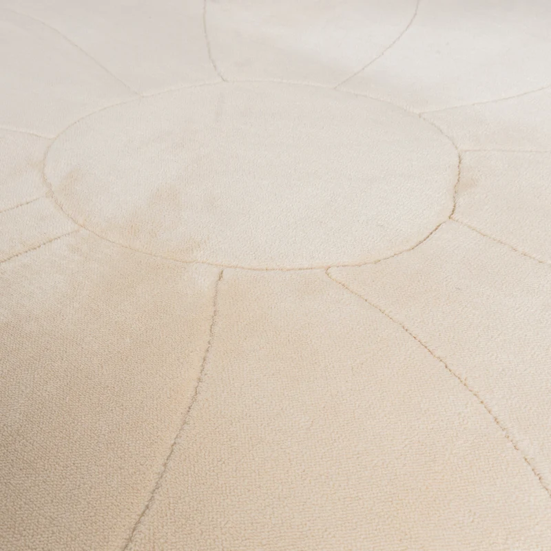 Kinderteppich Rund - Coco Blume Beige