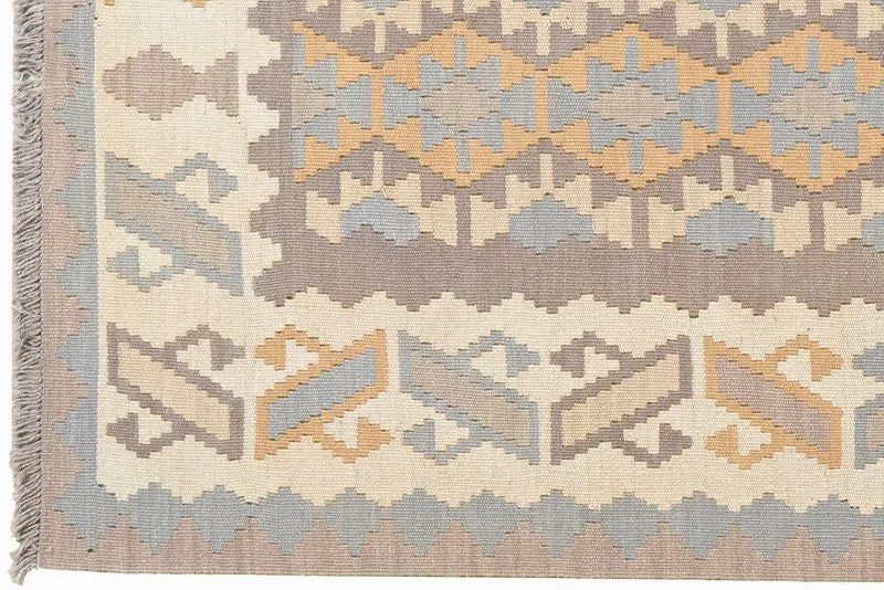 Kelim Gashgai · Handgewebt – Grau, 177x122 cm