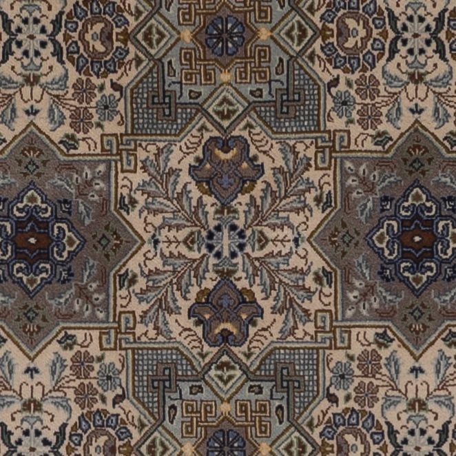 Keshan Teppich 137x199cm - Perserteppich - dunkelbeige