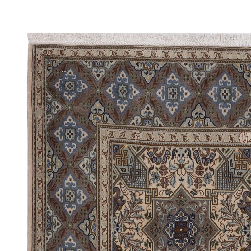Keshan Teppich 137x199cm - Perserteppich - dunkelbeige