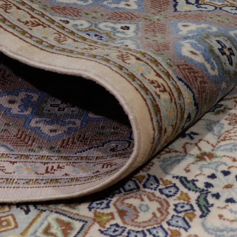 Keshan Teppich 137x199cm - Perserteppich - dunkelbeige