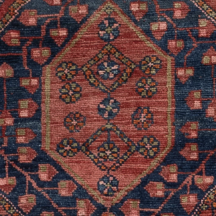 Hamadan Teppich 125x220cm - Perserteppich - rot