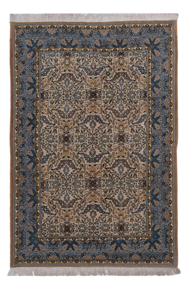 Ghom Teppich 140x209cm - Perserteppich - sand