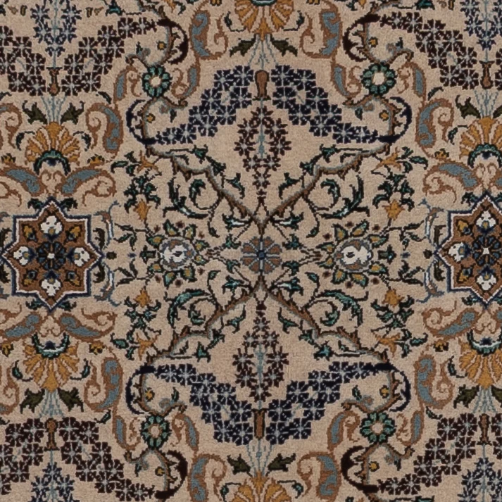 Ghom Teppich 140x209cm - Perserteppich - sand