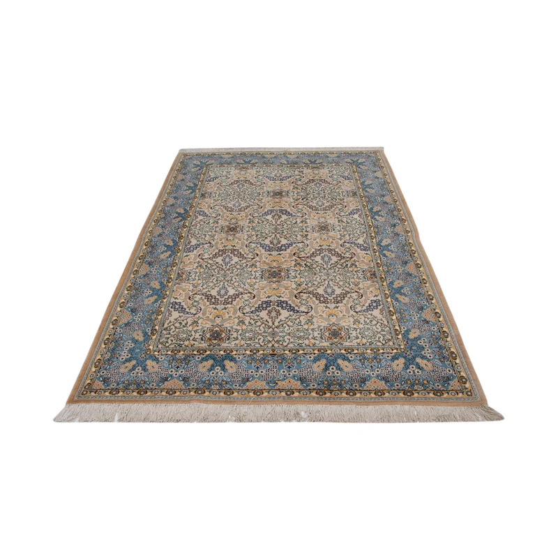 Ghom Teppich 140x209cm - Perserteppich - sand