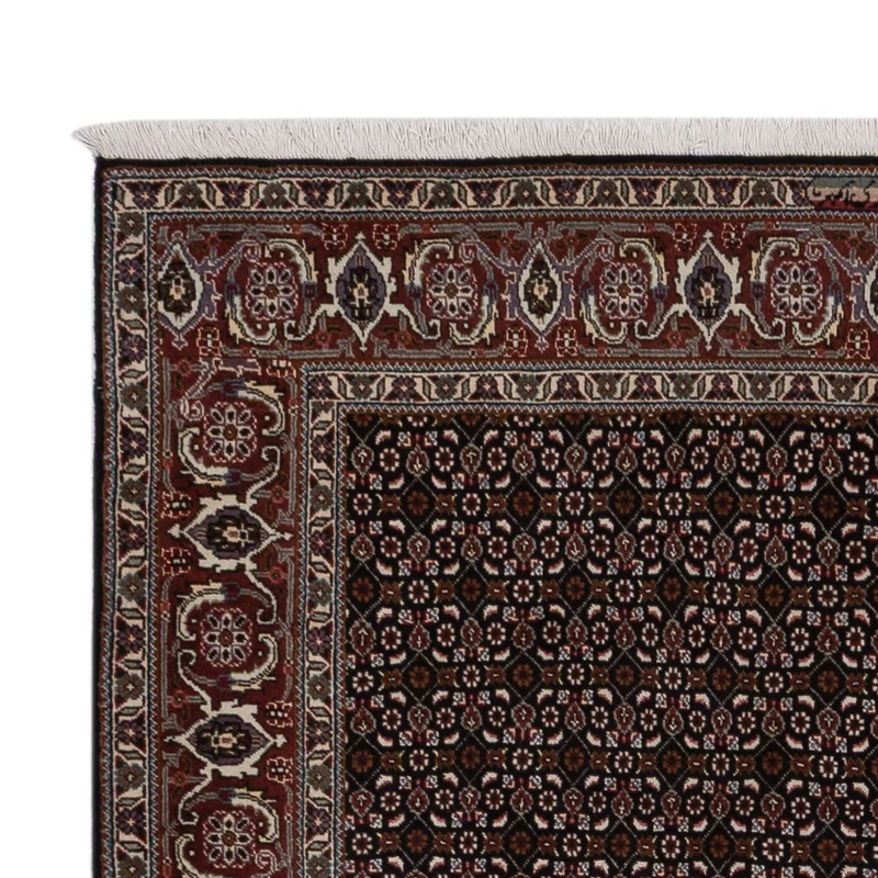 Täbriz Teppich 150x200cm - Perserteppich - dunkelbeige