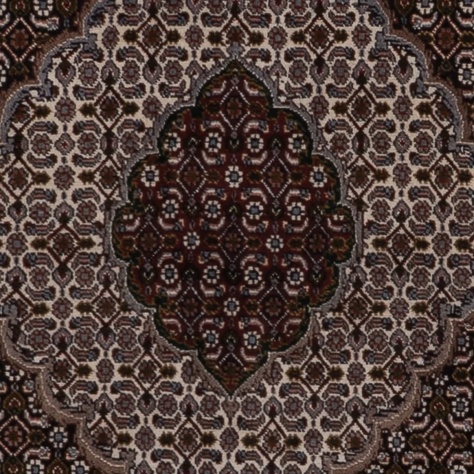 Täbriz - 40 Raj Teppich 152x197cm - Perserteppich - dunkelbeige