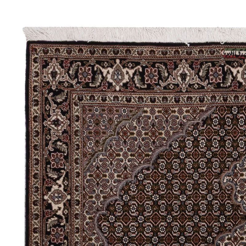 Täbriz - 40 Raj Teppich 152x197cm - Perserteppich - dunkelbeige