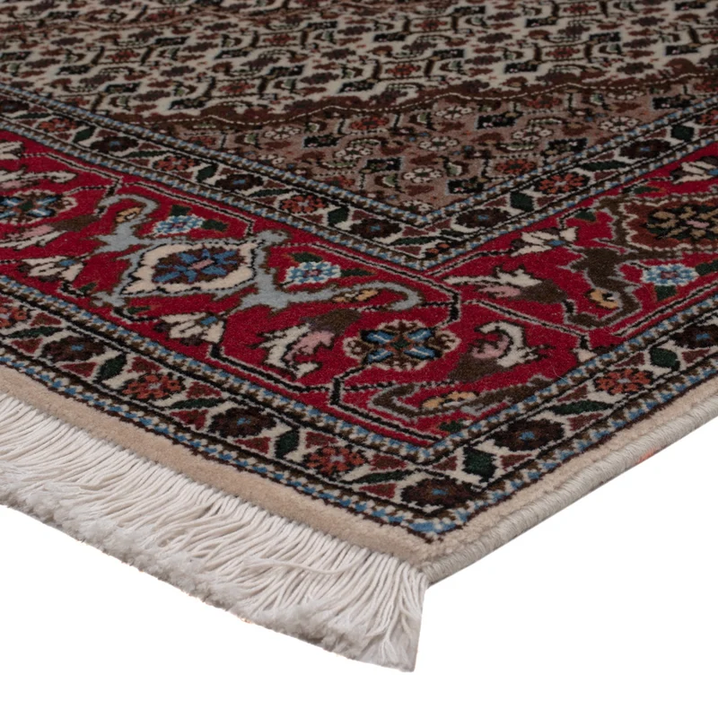 Täbriz - 40 Raj Teppich 138x206cm - Perserteppich - dunkelbeige
