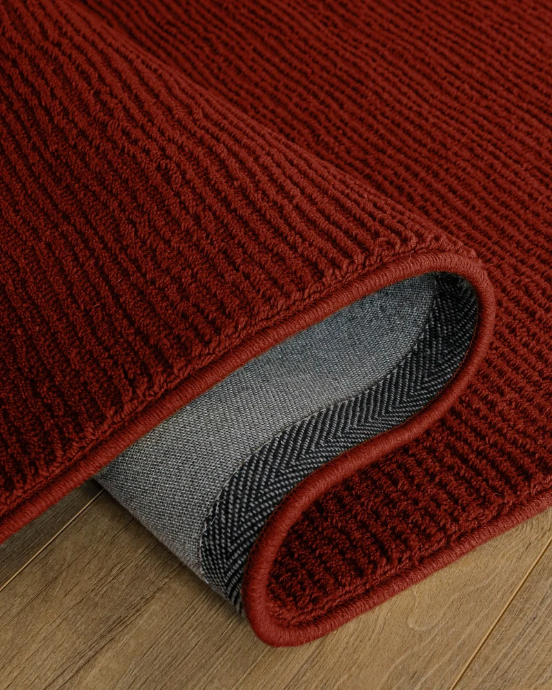 Kurzflor Teppich aus Schurwolle Purpur Rot "Castello ONE" WECONhome