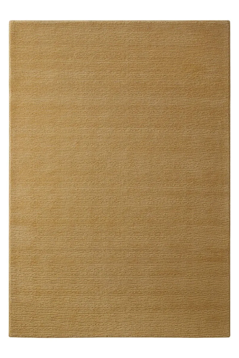 Kurzflor Teppich aus Schurwolle Karamell "Castello ONE" WECONhome