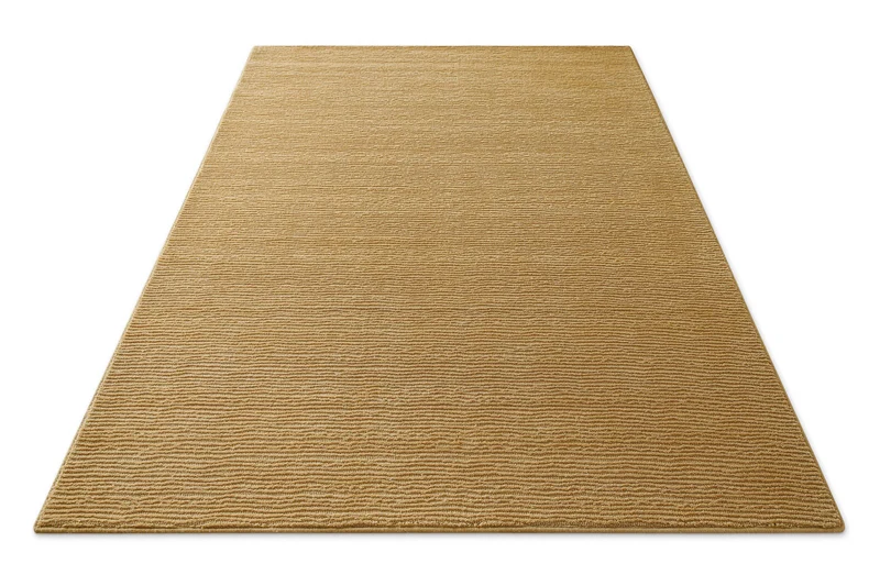 Kurzflor Teppich aus Schurwolle Karamell "Castello ONE" WECONhome