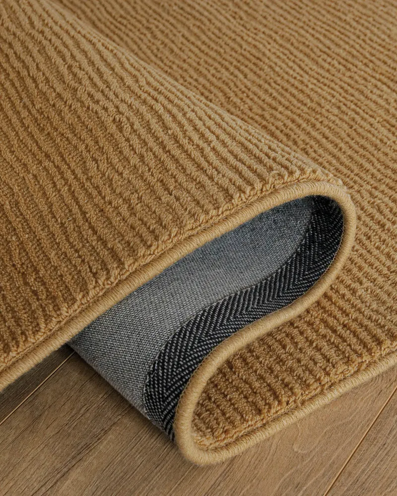 Kurzflor Teppich aus Schurwolle Karamell "Castello ONE" WECONhome