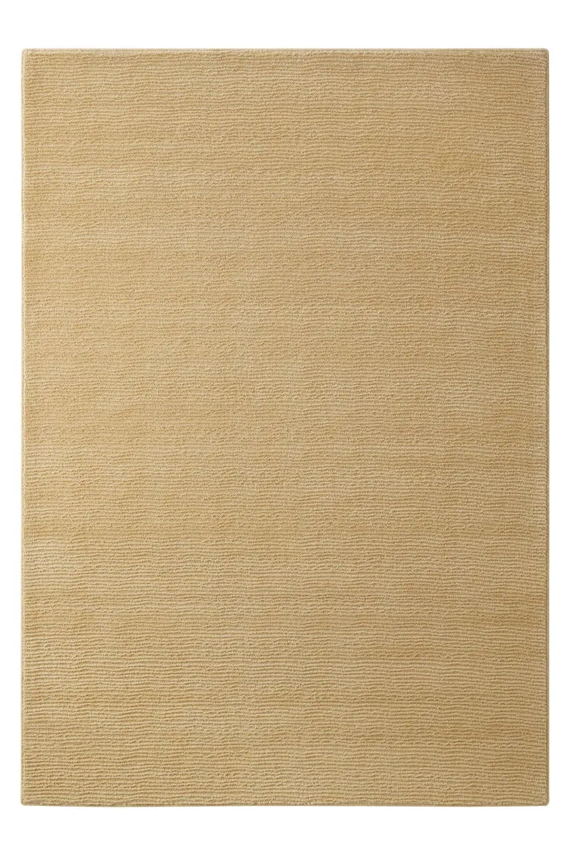Kurzflor Teppich aus Schurwolle Sand Beige "Castello ONE" WECONhome