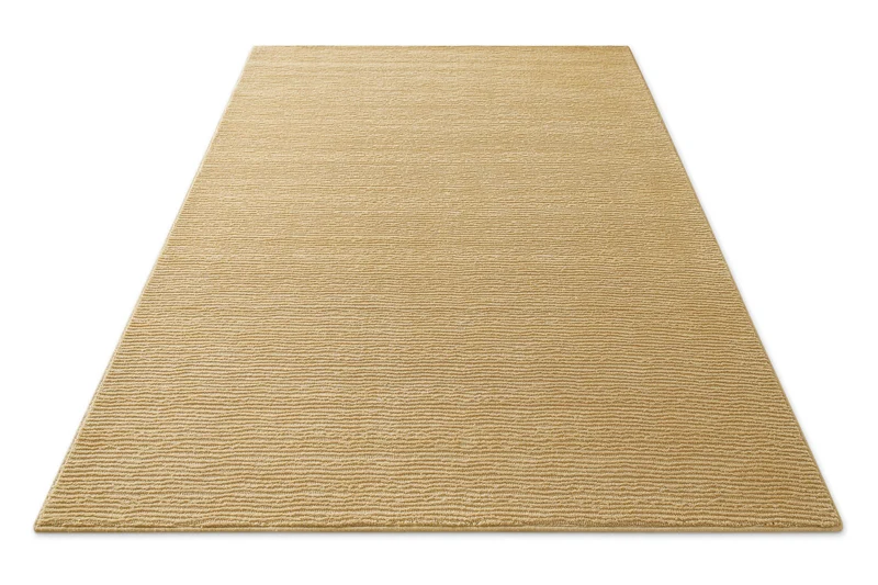 Kurzflor Teppich aus Schurwolle Sand Beige "Castello ONE" WECONhome
