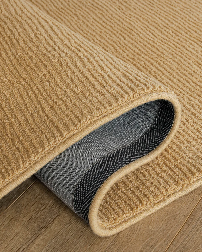 Kurzflor Teppich aus Schurwolle Sand Beige "Castello ONE" WECONhome