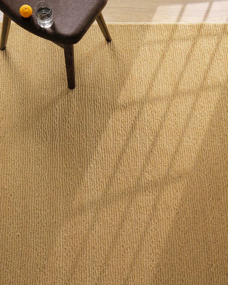 Kurzflor Teppich aus Schurwolle Sand Beige "Castello ONE" WECONhome