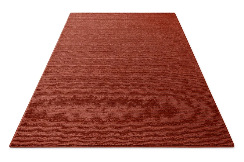 Kurzflor Teppich aus Schurwolle Kamin Rot "Castello ONE" WECONhome