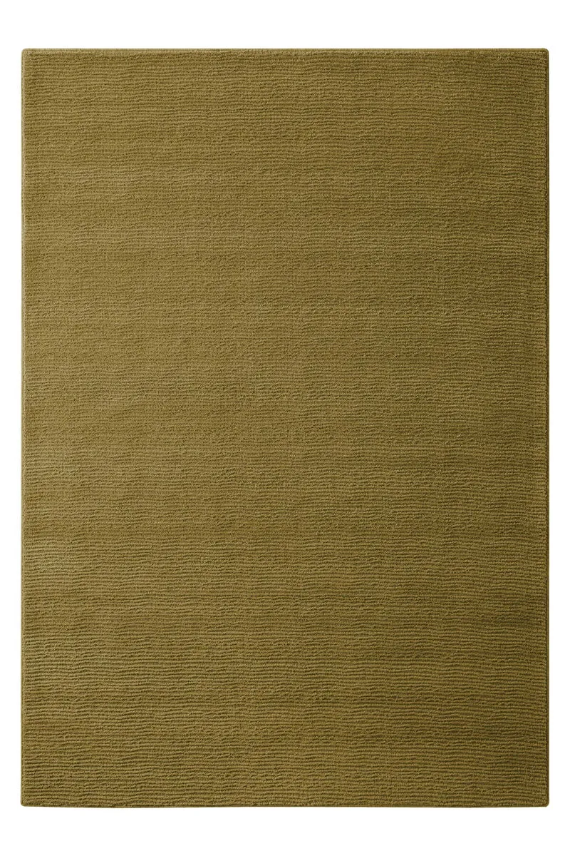 Kurzflor Teppich aus Schurwolle Blass Grün "Castello ONE" WECONhome