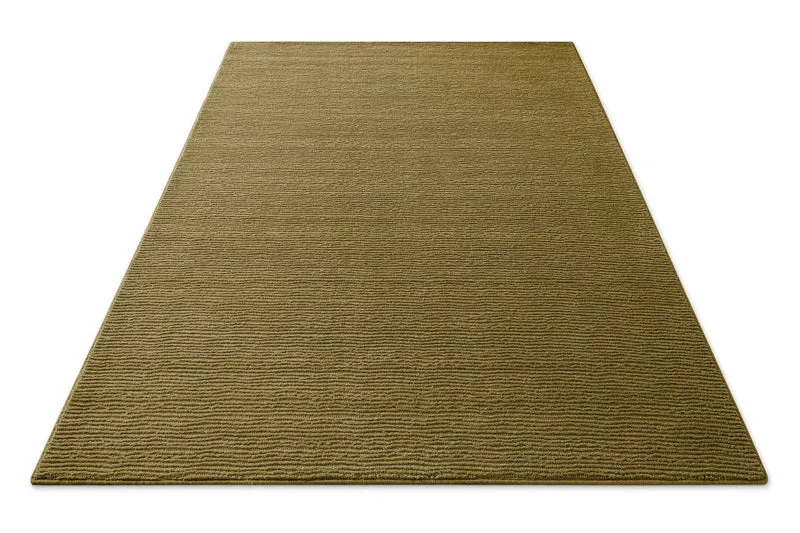 Kurzflor Teppich aus Schurwolle Blass Grün "Castello ONE" WECONhome