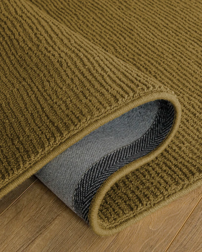 Kurzflor Teppich aus Schurwolle Blass Grün "Castello ONE" WECONhome
