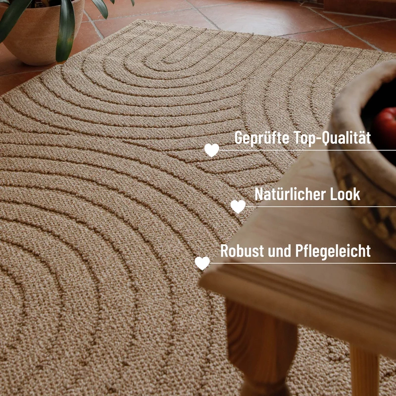 In- & Outdoor Teppich Natur "Monoq" WECONhome