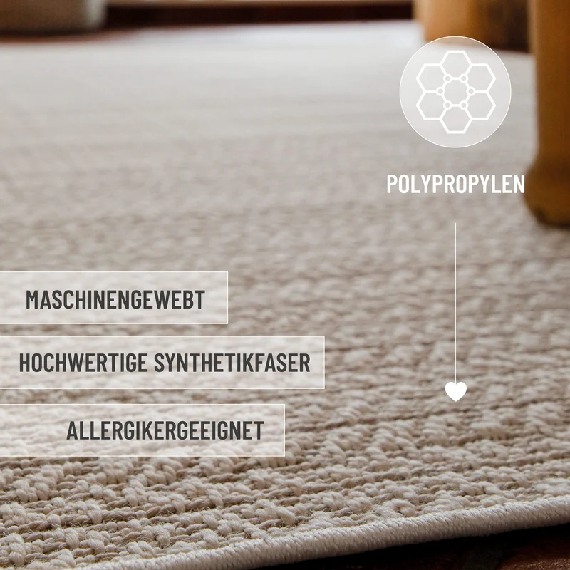 In- & Outdoor Teppich Beige "Layo" WECONhome