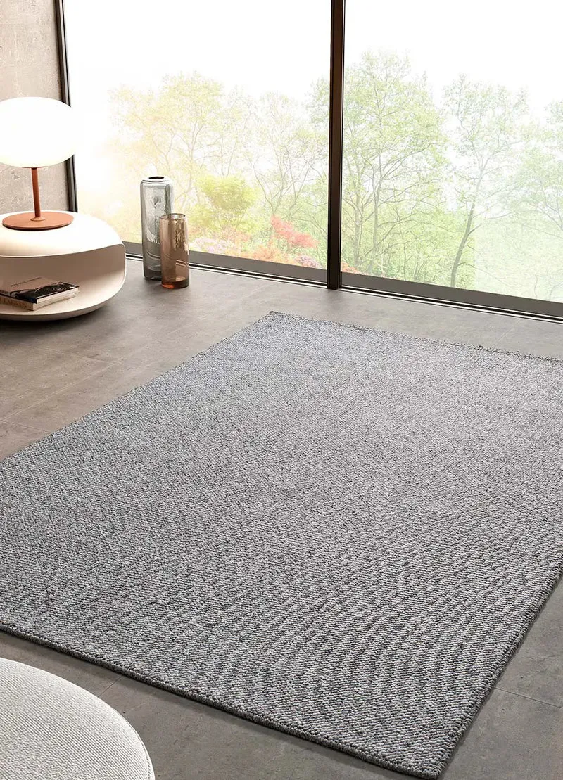 Alfombra lavable tejido en bucle Petra Liso Plata