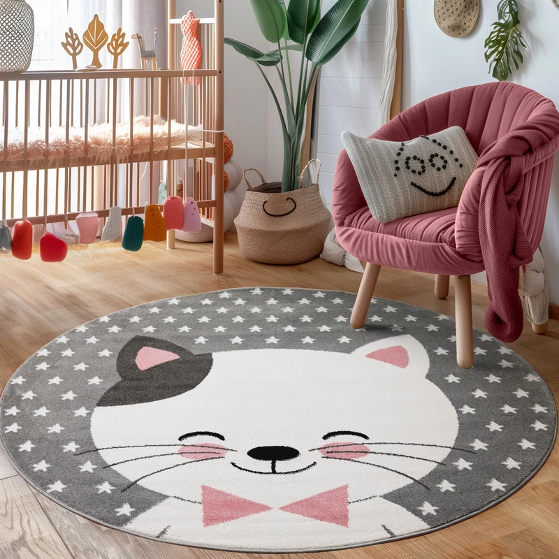 Carpettex Kinderteppich Waschbar Weich Antiallergen Spielteppich