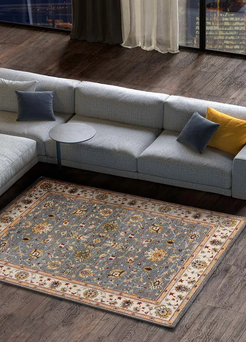 Alfombra vintage Classic 12505 Plata