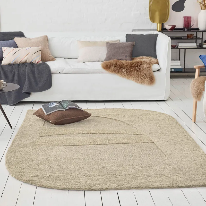 Kurzflorteppich Beige aus Schurwolle "Dodo" WECONhome
