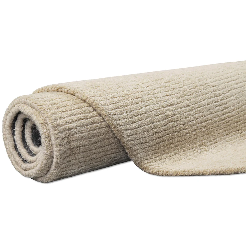 Kurzflorteppich Beige aus Schurwolle "Dodo" WECONhome