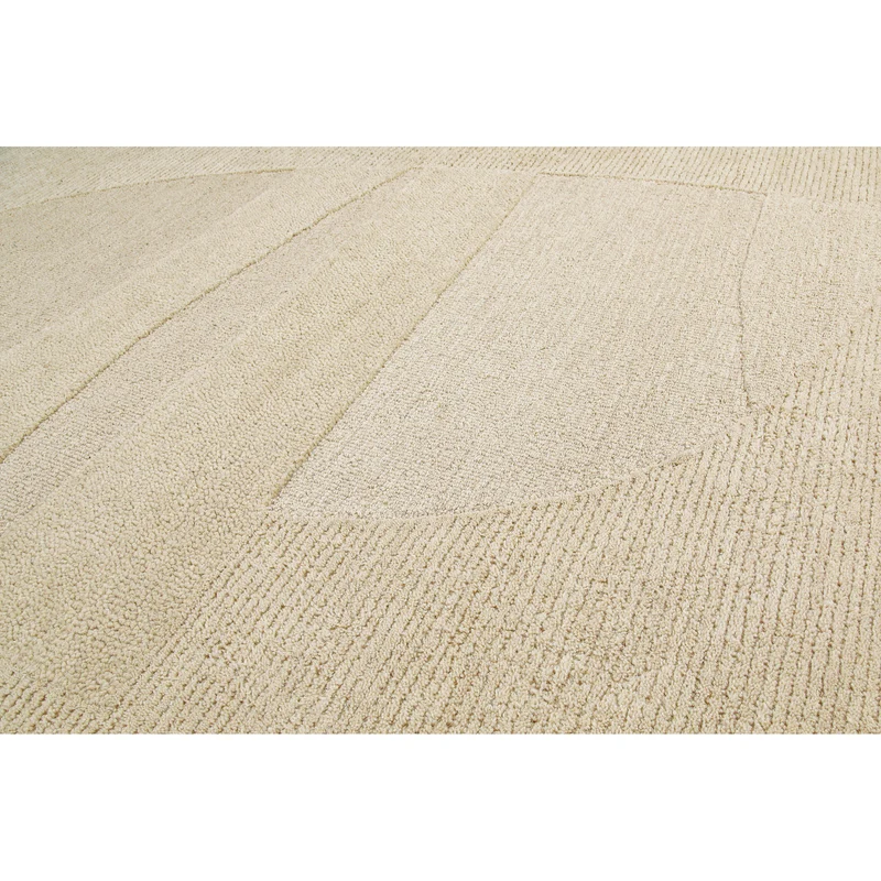 Kurzflorteppich Beige aus Schurwolle "Dodo" WECONhome