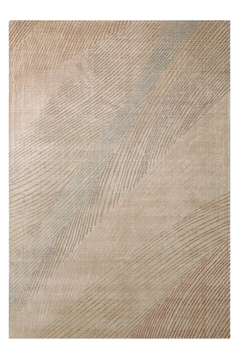Kurzflorteppich Beige aus Viskose & Schurwolle "Skai" WECONhome