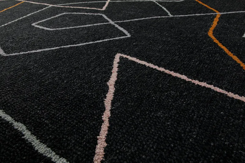 Kurzflorteppich Anthrazit aus Schurwolle "Nox" WECONhome