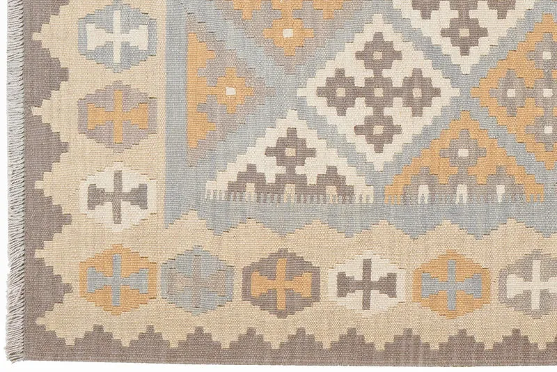 Kelim Gashgai · Handgewebt – Grau, 172x122 cm