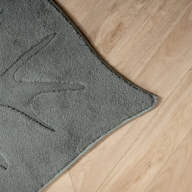 Kinderteppich Waschbar - Coco Blatt Dunkelgrün