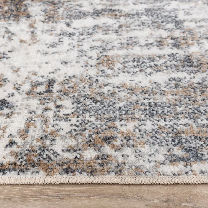 Waschbarer Teppich Abstrakt - Misha Grunge Creme Grau