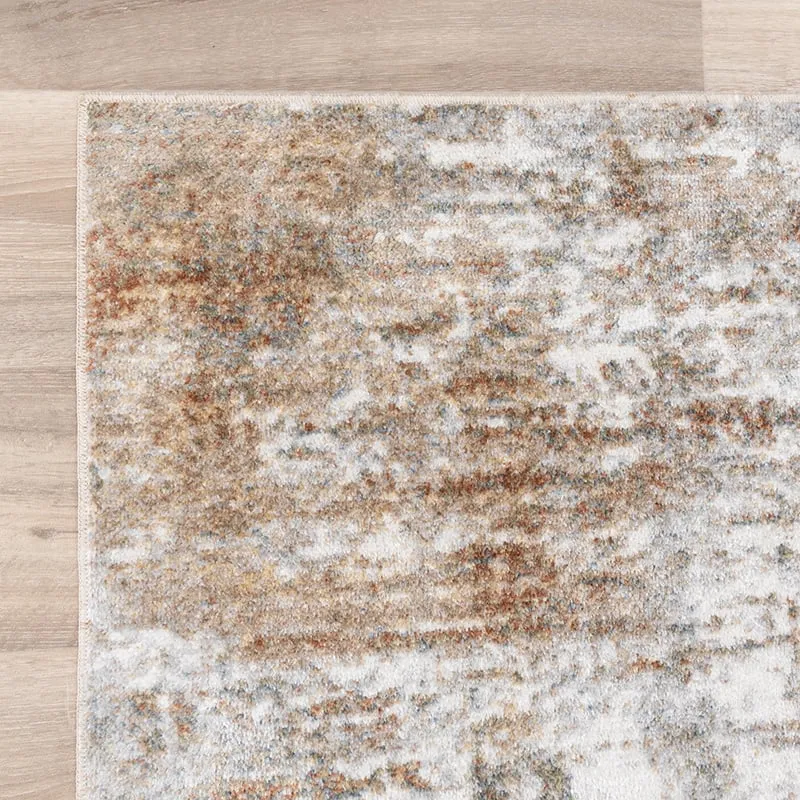 Waschbarer Teppich Abstrakt - Misha Grunge Creme Braun